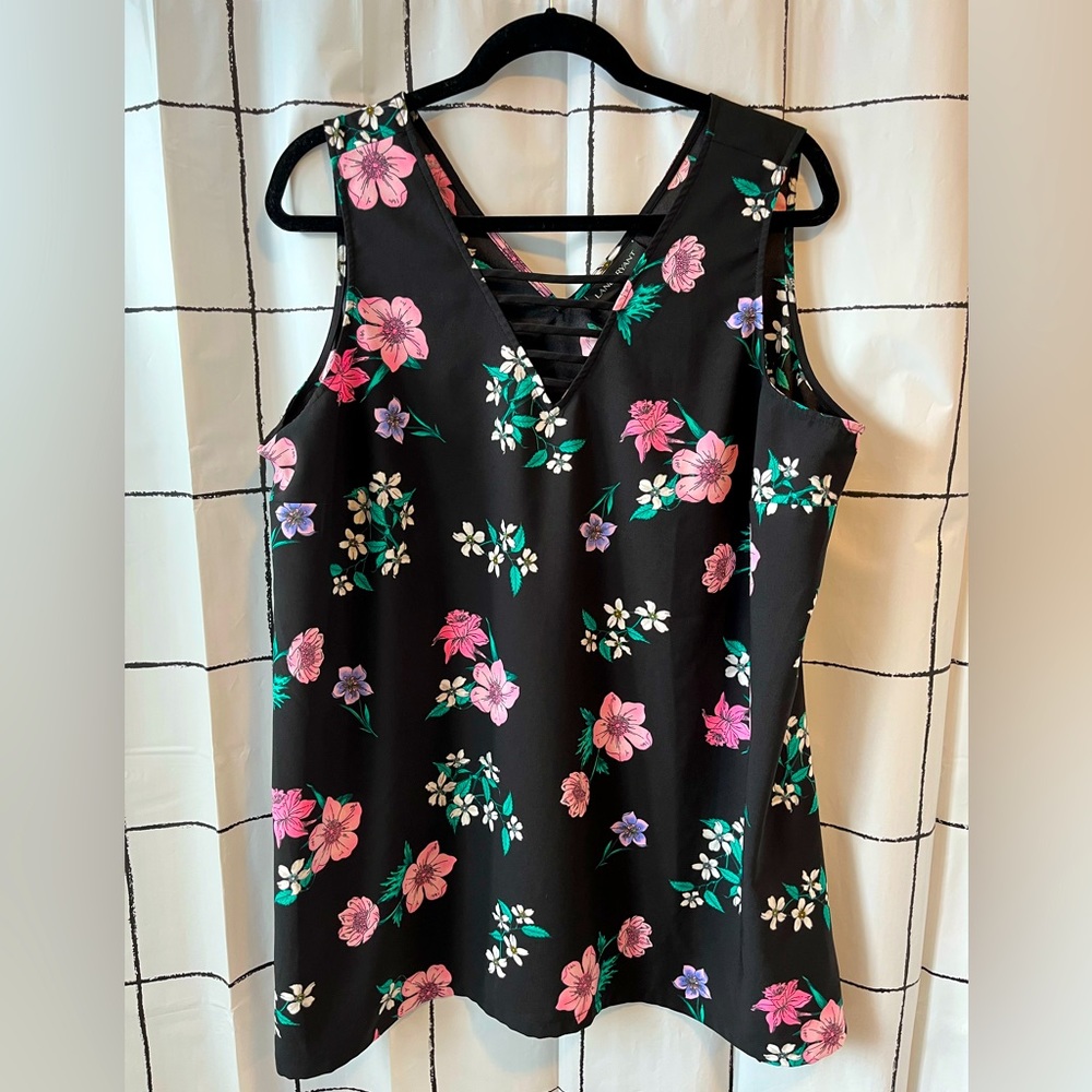 Lane Bryant Flowy Floral Tank Top Sz 16